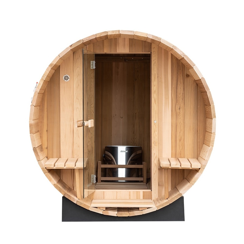 Cedar wood outdoor saunas products china manufacture 2 person sauna outdoor finnish sauna