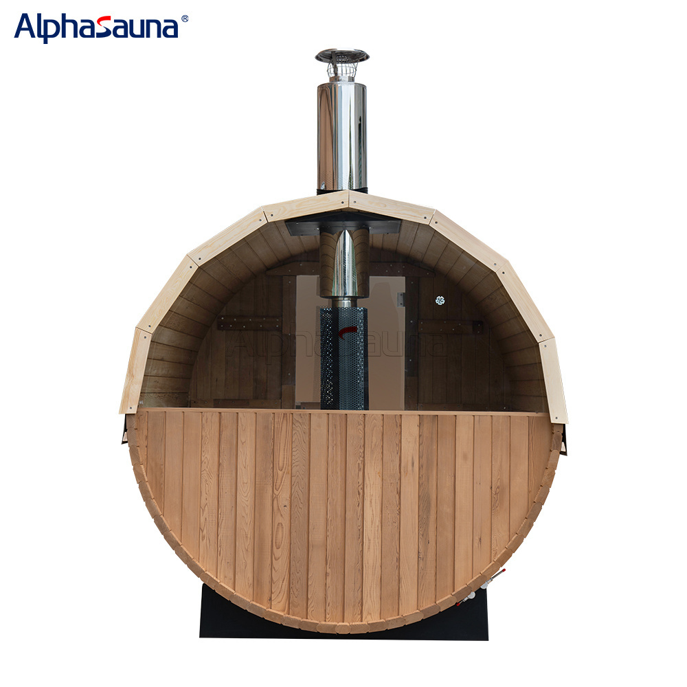 Wholesale Popular Outdoor Barrel Sauna Wood Burning Red Cedar Wood Portable Sauna Vapor With Low Price