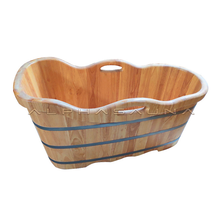 Freestanding Cheap Wooden Bathtub Tub Hinoki Wooden Bathtubs Portable Hot Tub Hotsale