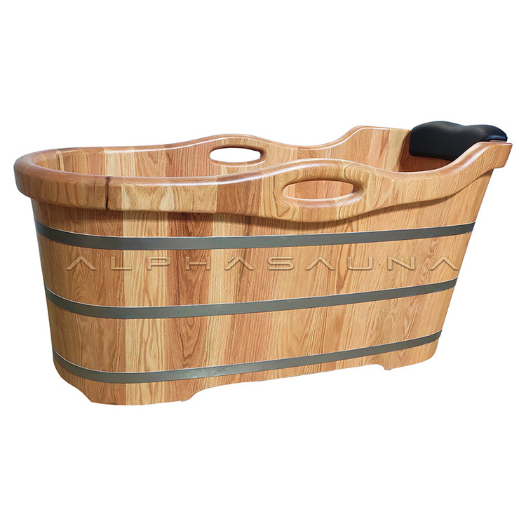 Freestanding Cheap Wooden Bathtub Tub Hinoki Wooden Bathtubs Portable Hot Tub Hotsale