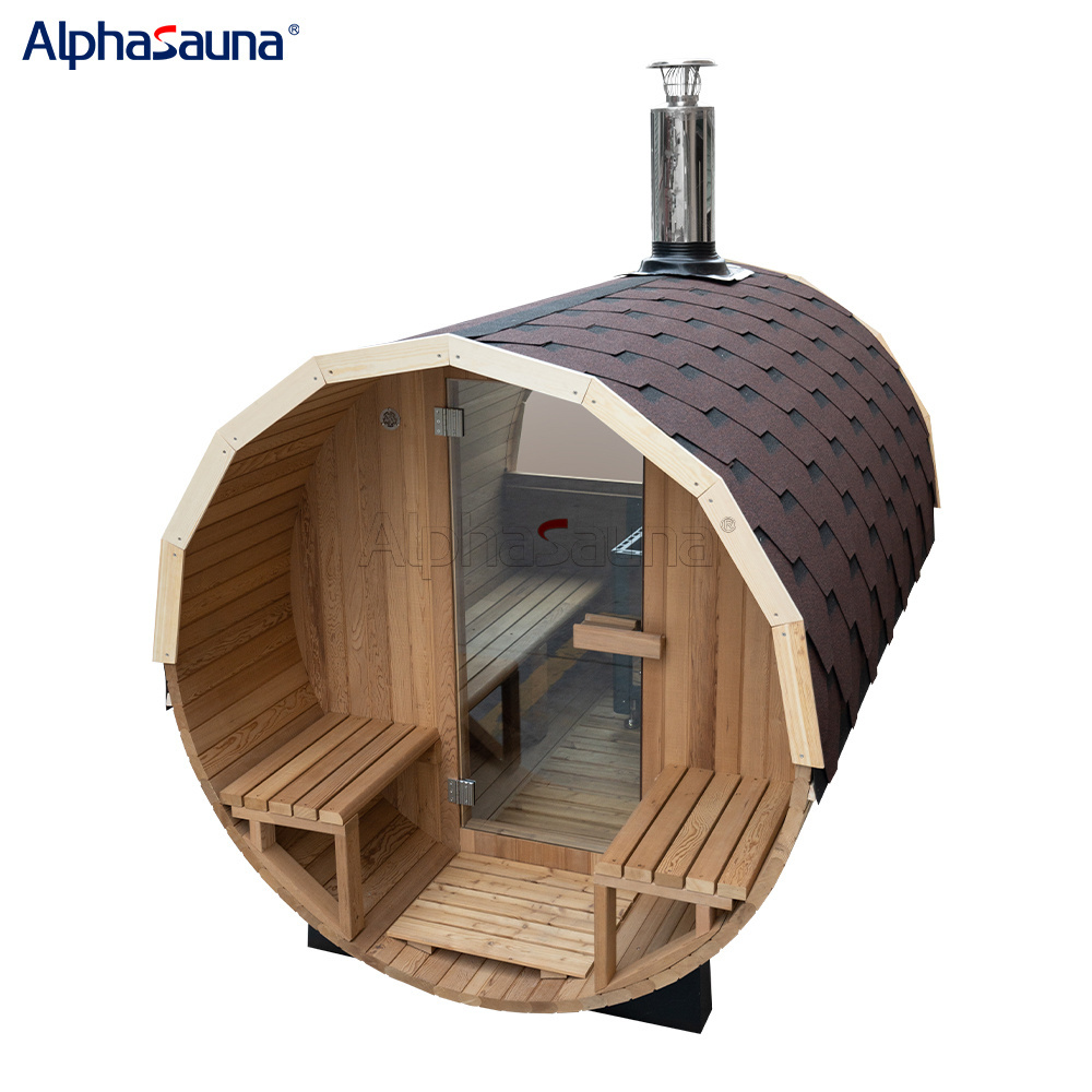 Wholesale Popular Outdoor Barrel Sauna Wood Burning Red Cedar Wood Portable Sauna Vapor With Low Price