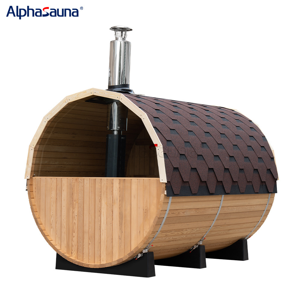 Wholesale Popular Outdoor Barrel Sauna Wood Burning Red Cedar Wood Portable Sauna Vapor With Low Price