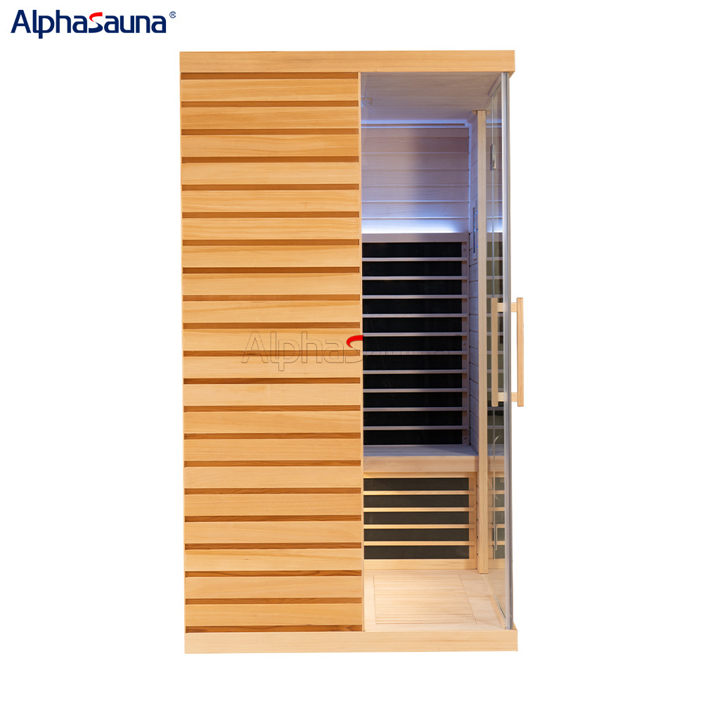 Traditional Mobile Finnish New Trend Full Spectrum Infrared Sauna High Tech Health Indoor Hemlock Infrared Dry Sauna Optional