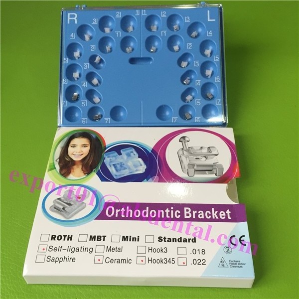 NEW orthodontics brackets 0.022 passive metal orthodoncia bracket roth/MBT metal self ligating braces