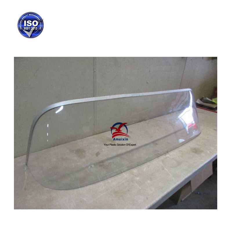 Plastic boat windshield glass vintage boat windshield wind screen replacement light weight wind screen glass in thermoforming