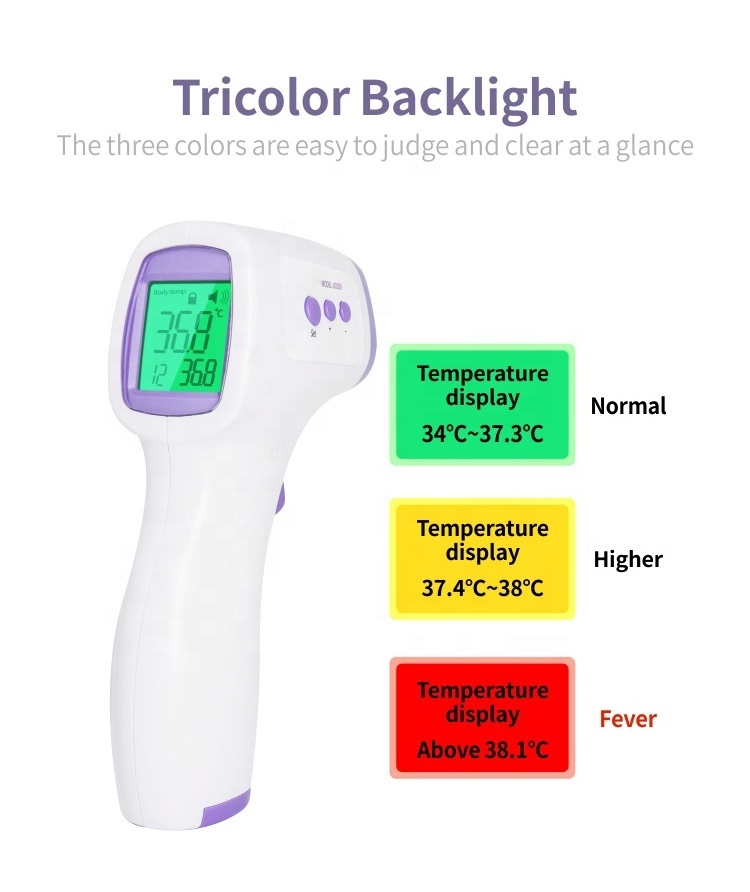 Room Temperature Gun handheld Fever Clinical IR Non Contact Fever Forehead High-accuracy Medical Infrared Digital Thermometer