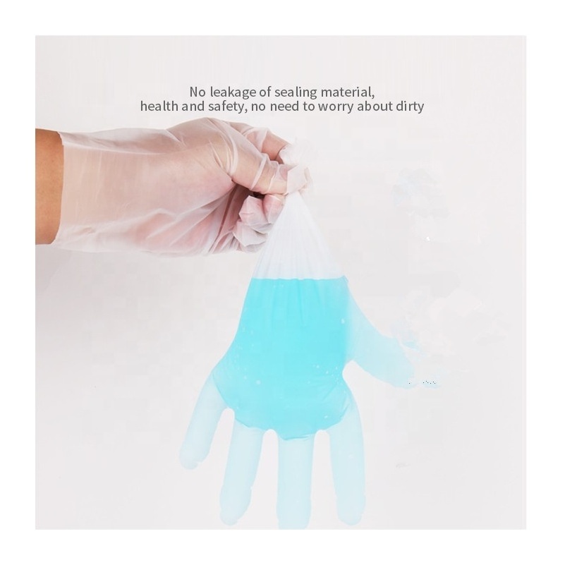 Cost-effective Disposable Plastic Gloves  Pe Plastic Gloves Transparent Poly Food Polyethylene TPE Stretch Hybrid Poly Gloves