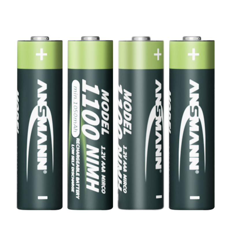 Ansmann high capacity 1.2V aaa rechargeable nimh aaa battery 1100mah for sale