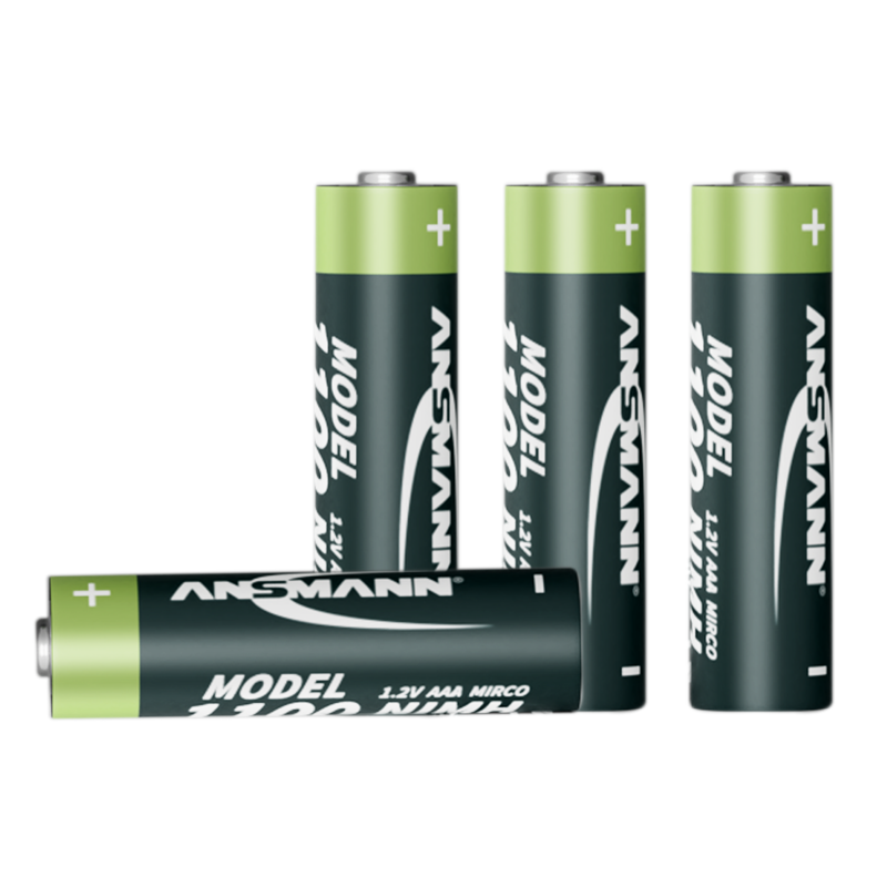 Ansmann high capacity 1.2V aaa rechargeable nimh aaa battery 1100mah for sale