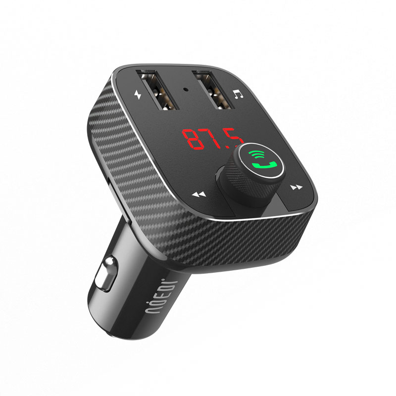 AD912 FM Frequency 87.5MHz 108.0MHz Fast Charge Car Charger With Line-in Function