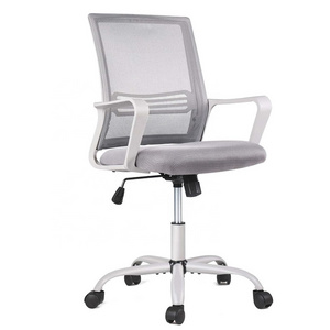 UK Home Office Furniture Cheap Breathable Mesh Computer Chair Mid Back Task Chair with Armrests Lumbar Support