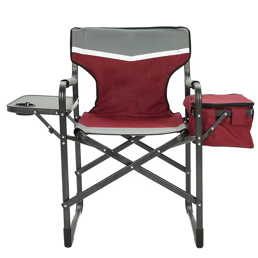 Outdoor Extra Compact Directors Breathable Mesh Camping Chair Portable Folding Chair with Large Side Table & Cup