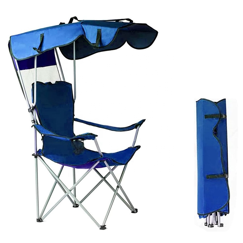 custom sea lounge recliner outdoor aluminium canopy umbrella canvas logo cover cooler backpack camp folding beach chair