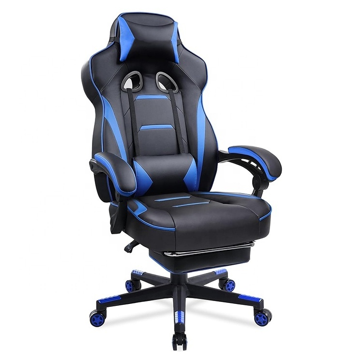 Indonesia Popular Good Supplier Purple Cheap Ergonomic Gaming Chair with Footrest Height Adjustment Racing Office Chair Gaming