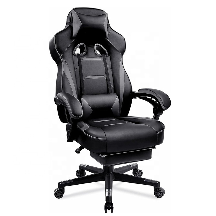 Indonesia Popular Good Supplier Purple Cheap Ergonomic Gaming Chair with Footrest Height Adjustment Racing Office Chair Gaming