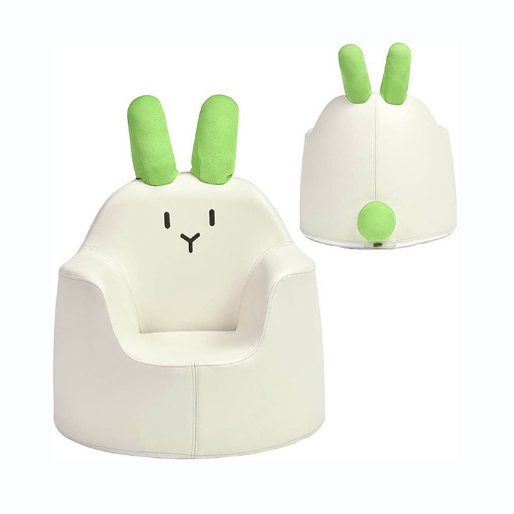 Toy Lazy Padded Cute Baby Small Sofa Seat Chair Blue Cartoon Rabbit Child Armchair Couch Kid Sofa for Girl Boy Birthday Gift