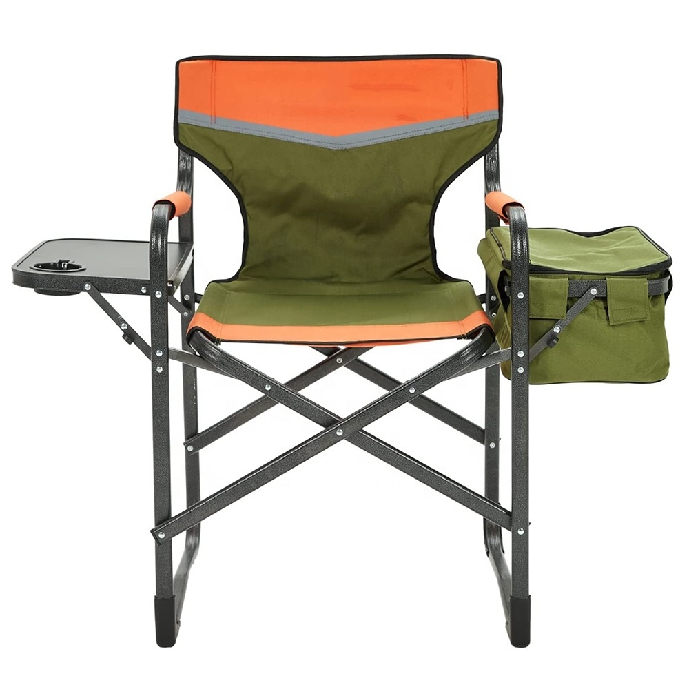 Outdoor Extra Compact Directors Breathable Mesh Camping Chair Portable Folding Chair with Large Side Table & Cup