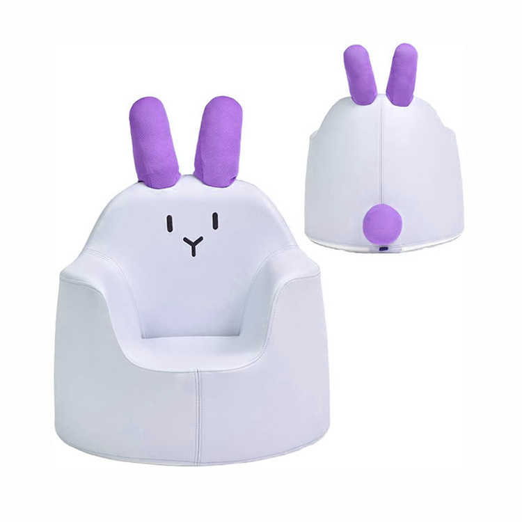 Toy Lazy Padded Cute Baby Small Sofa Seat Chair Blue Cartoon Rabbit Child Armchair Couch Kid Sofa for Girl Boy Birthday Gift