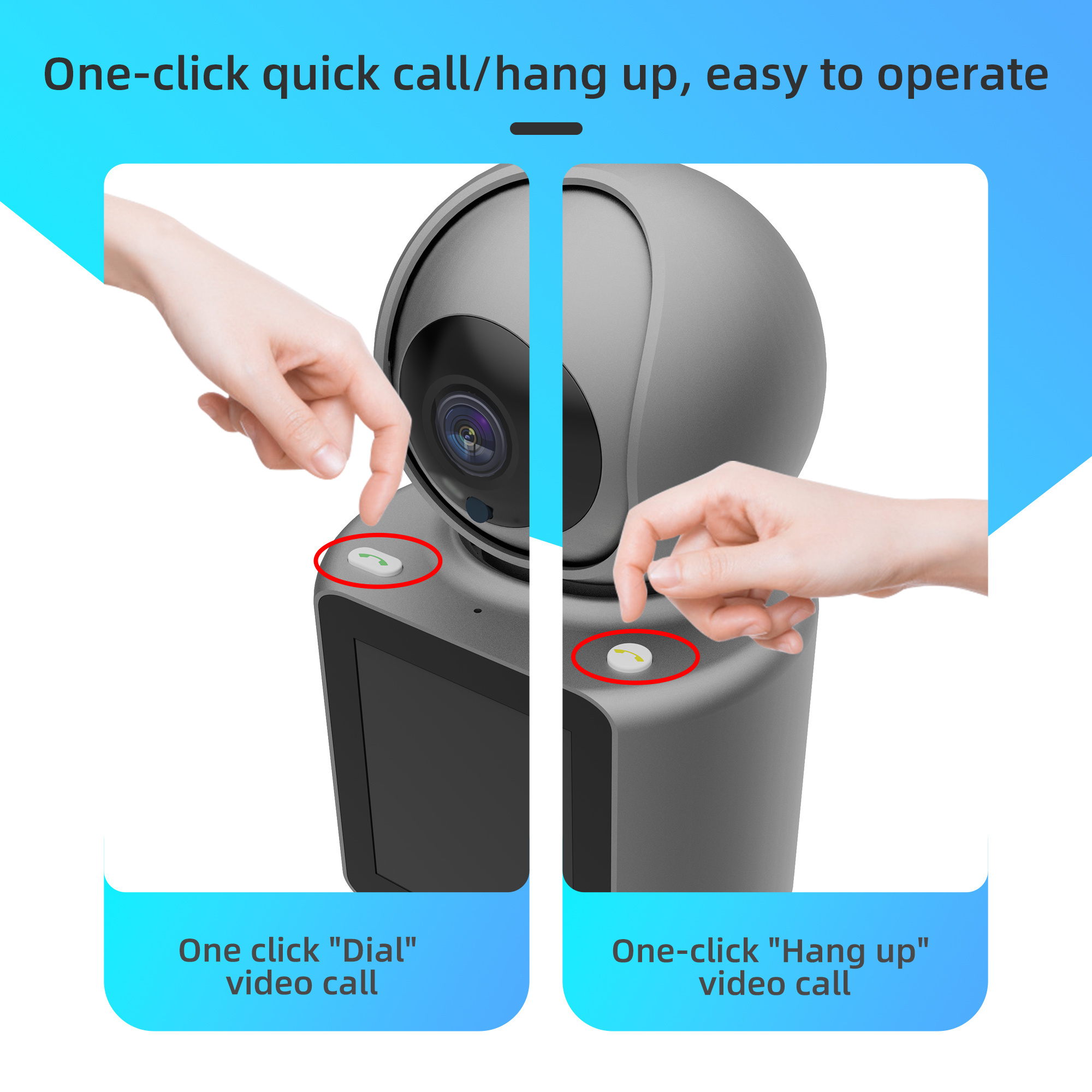 1080P WIFI Camera 2.8In IPS LCD Screen One Click Video Call Camera Night Vision Motion Detection Home Surveillance WiFi