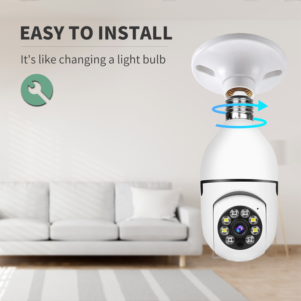 Tuya 4MP 360 Degree Wifi Ip Cctv Camera De Surveillance Indoor Small Mini Hidden  Smart Home Security IP Wifi Light Bulb Camera