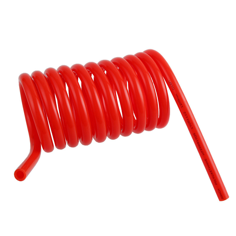 5*8 Polyurethane Recoil Air Hose With Air Fittings Connector Lightweight Pu Air Compressor Hose Pneumatic Spring Spiral Hose