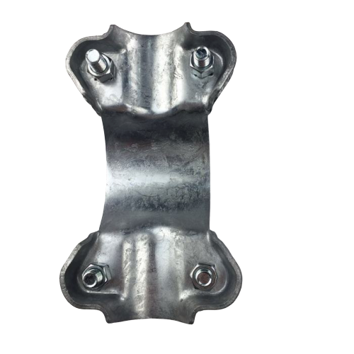 China oem custom metal stamping part high pressure 4-way cross pipe clamps galvanized fence clamps