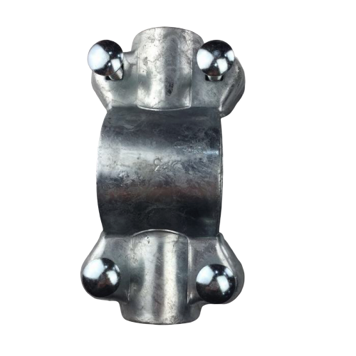 China oem custom metal stamping part high pressure 4-way cross pipe clamps galvanized fence clamps