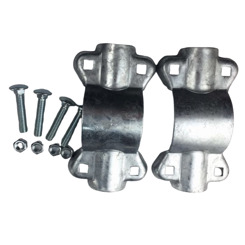 China oem custom metal stamping part high pressure 4-way cross pipe clamps galvanized fence clamps