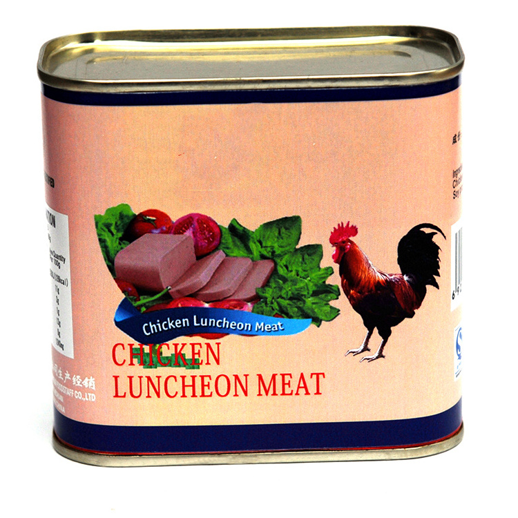 Chicken Luncheon Meat Easy Open 340g Tin Can Premium Quality Beef Canned Meat For Halal African Muslim Food Cook