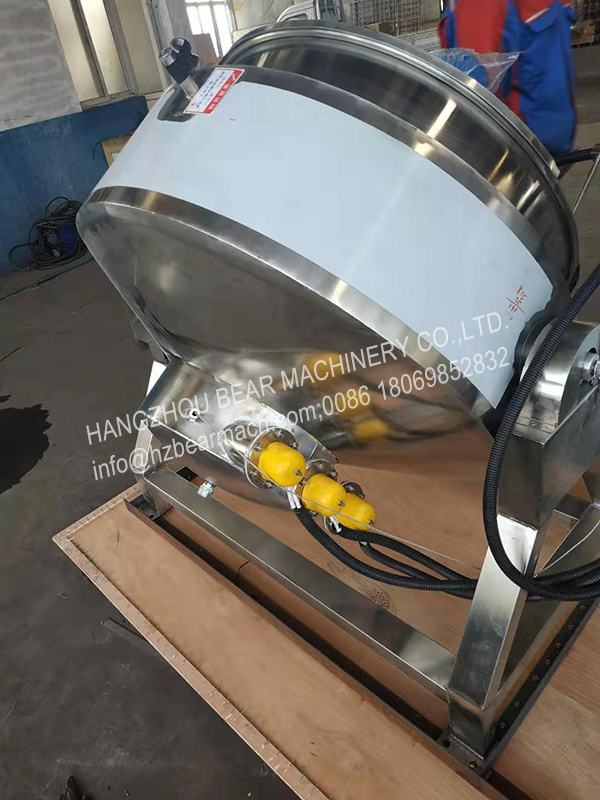 High quality industrial double motion jacketed steam kettle electric boiling pan jacketed pot fruit boiling machine