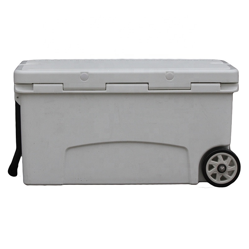 75QT Large Commercial Benfan Hard Plastic Rotomolded White Ice Chest Cooler Box