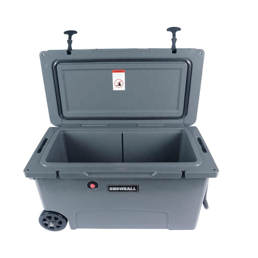 Good Quality Hard Plastic Ice Chest Rotomolded Cooler Box For Holiday Camping Use Ice Chest Hard Coolers Boxes with Lock Wheel