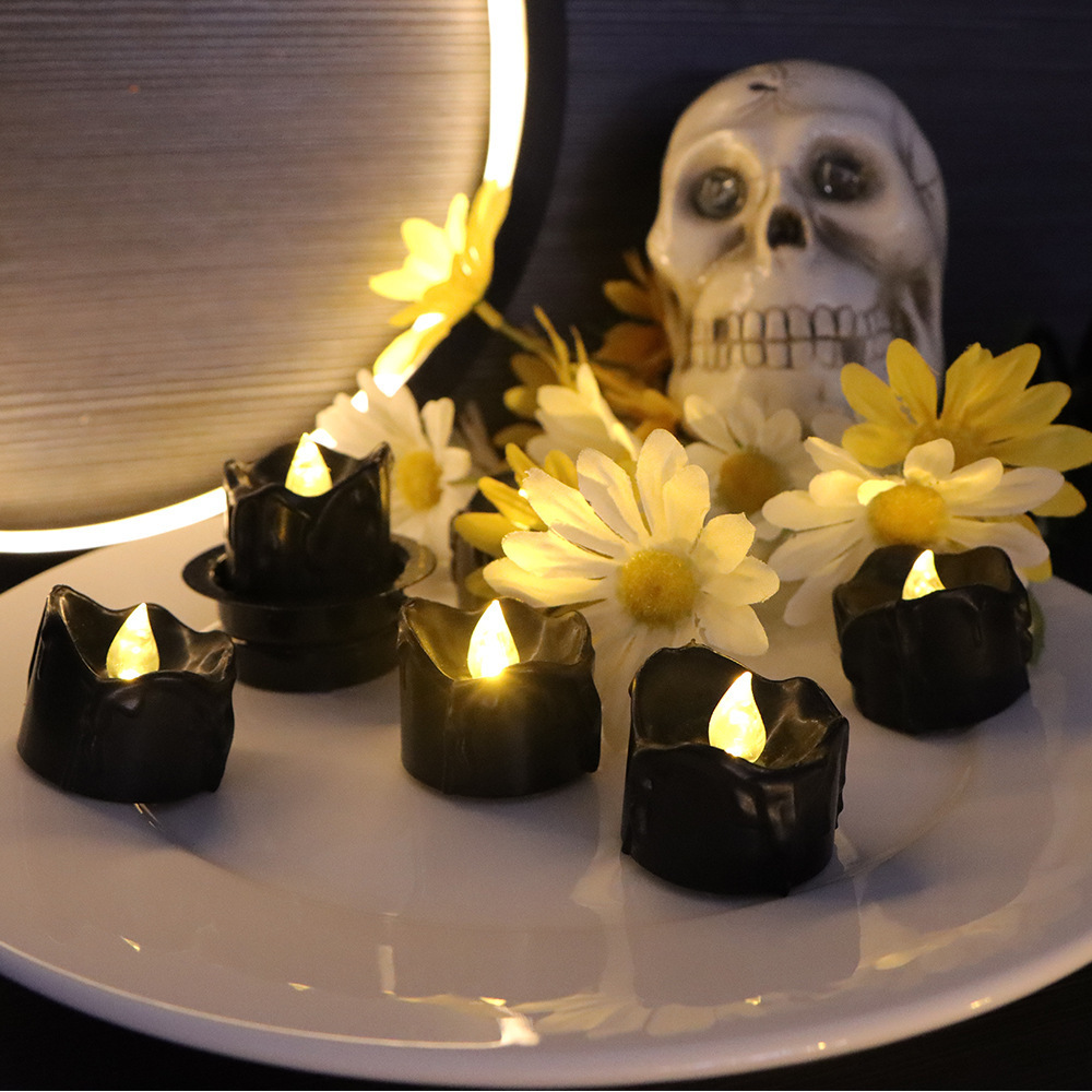 Halloween Realistic Bright Flickering Holiday party event BatteryBulb Battery Operated Flameless LED Tea Light for Seasonal