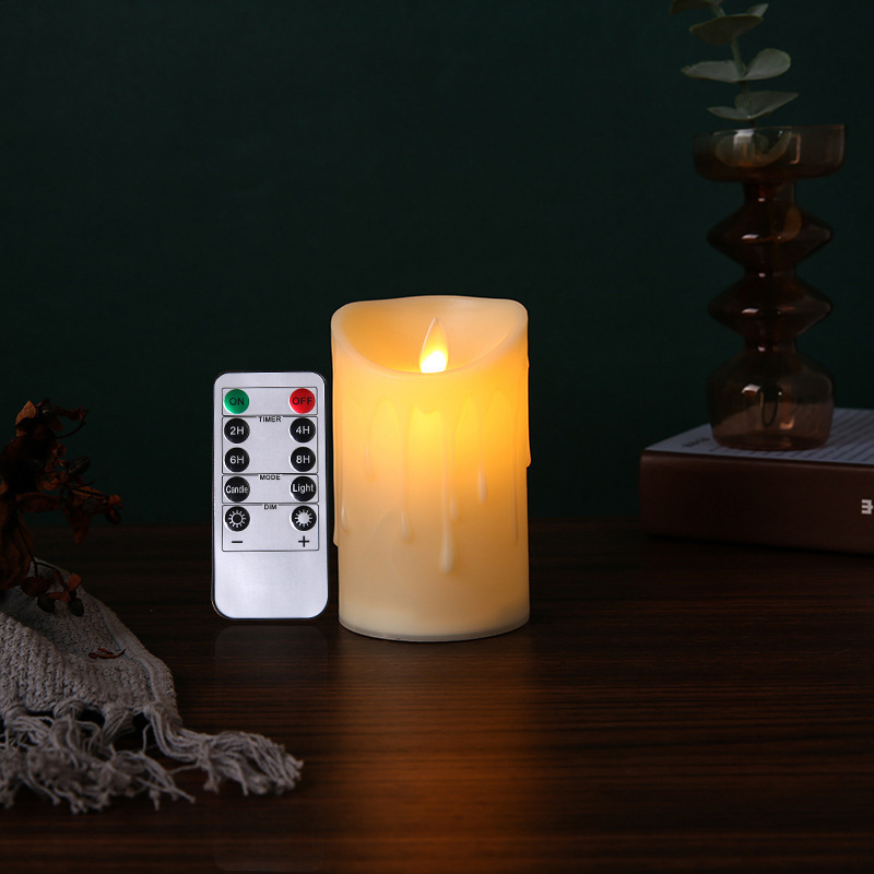 Remote control electronic candle light LED night light for birthday wedding living room  decoration