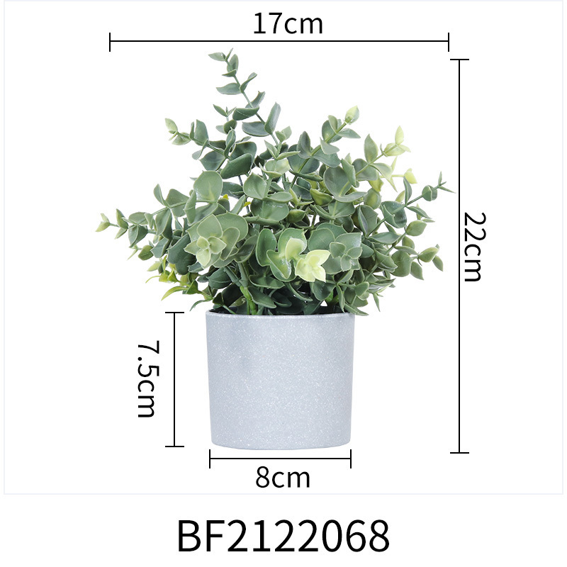 Factory wholesale artificial green plants in paper pulp pot small grass potted for home garden decoration