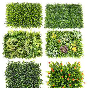 Artificial Grass Wall Panels Plastic Greenery Plant Artificial Wall Grass Wall Backdrop Indoor Decor for Home Restaurant Accept