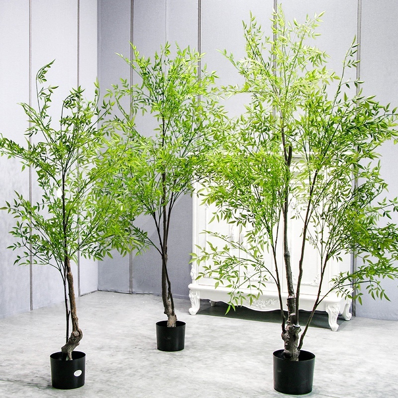 plastic artificial plants home decorative trees Fake bamboo plant manmade plants artificial  indoor trees garden