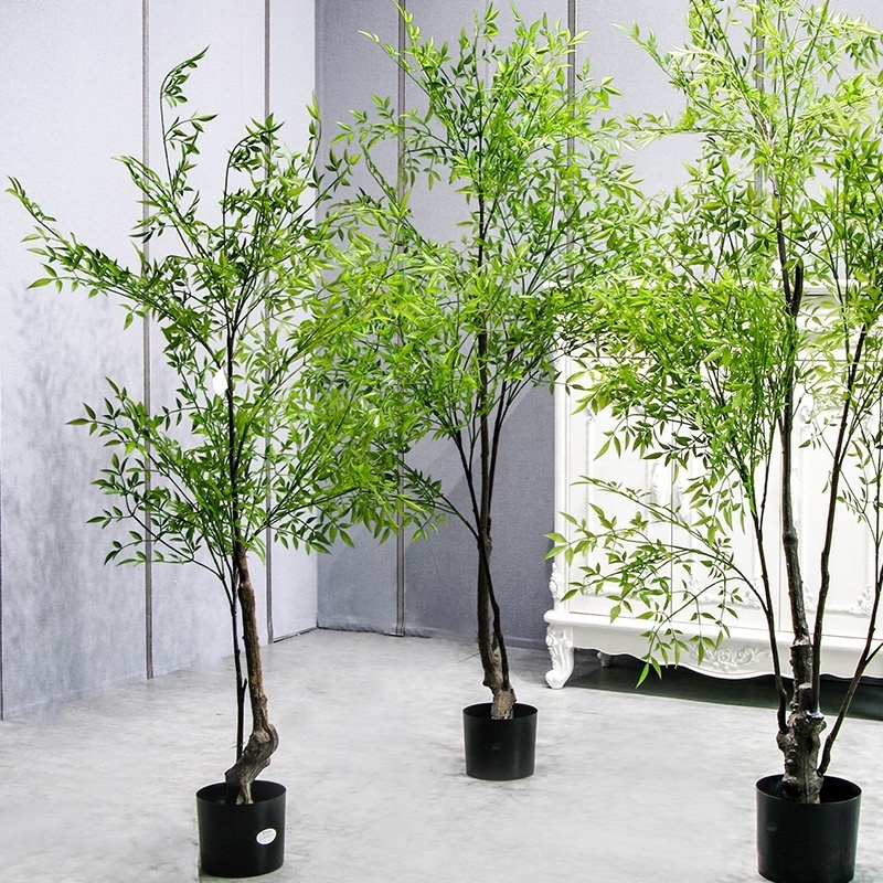 plastic artificial plants home decorative trees Fake bamboo plant manmade plants artificial  indoor trees garden