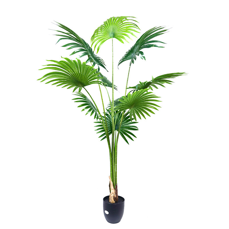 Low Price Artificial Trees Plants Highly Adaptable Cost-Effective Vivid Fan Palm for garden supplier indoor outdoor wedding deco