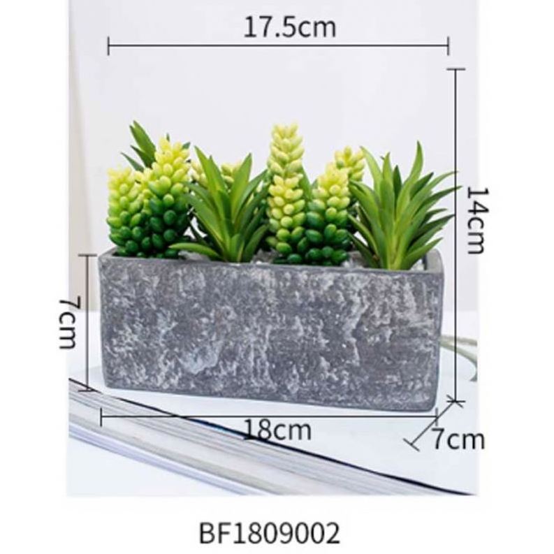 2021 Hot Selling Cute Artifical Succulents with Pulp Pots mixed artificial succulents for decoration