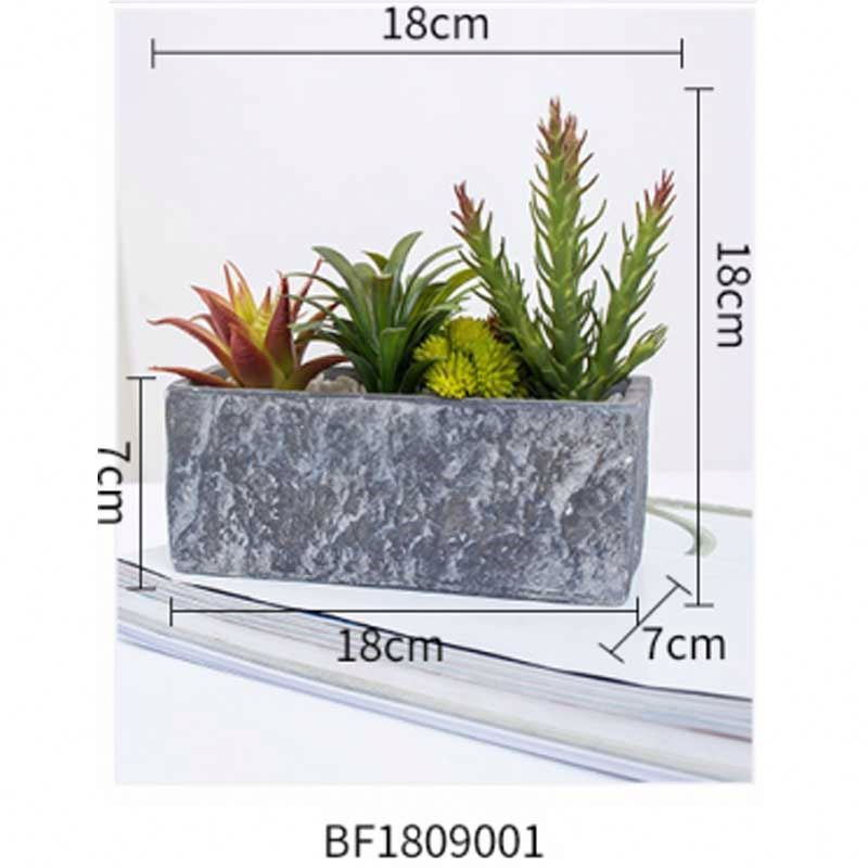 2021 Hot Selling Cute Artifical Succulents with Pulp Pots mixed artificial succulents for decoration