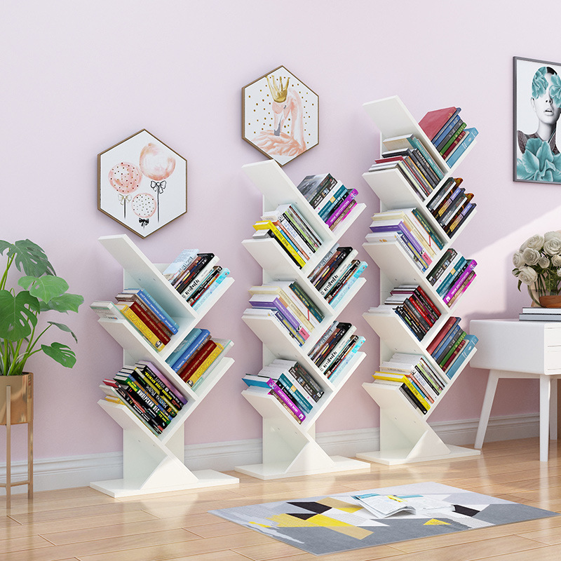 Creative Tree Shape Display Stand Bamboo Bookshelf Creative Flexible Combination Mini Bookshelf