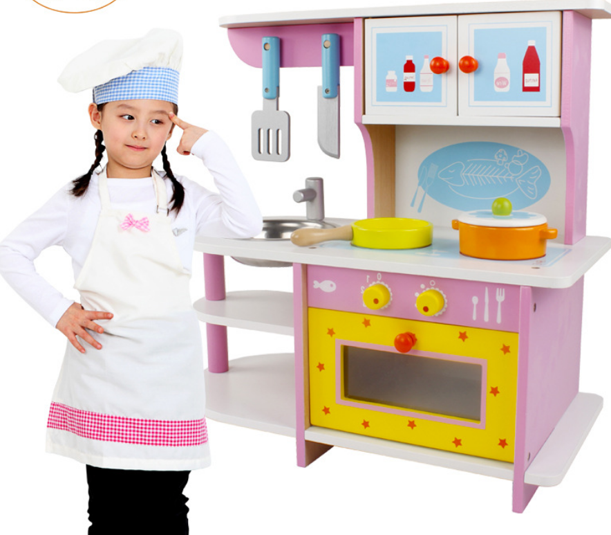 Wooden Kitchen Set Pretend Play Toys Cooking Chef Educational kids kitchen set toy