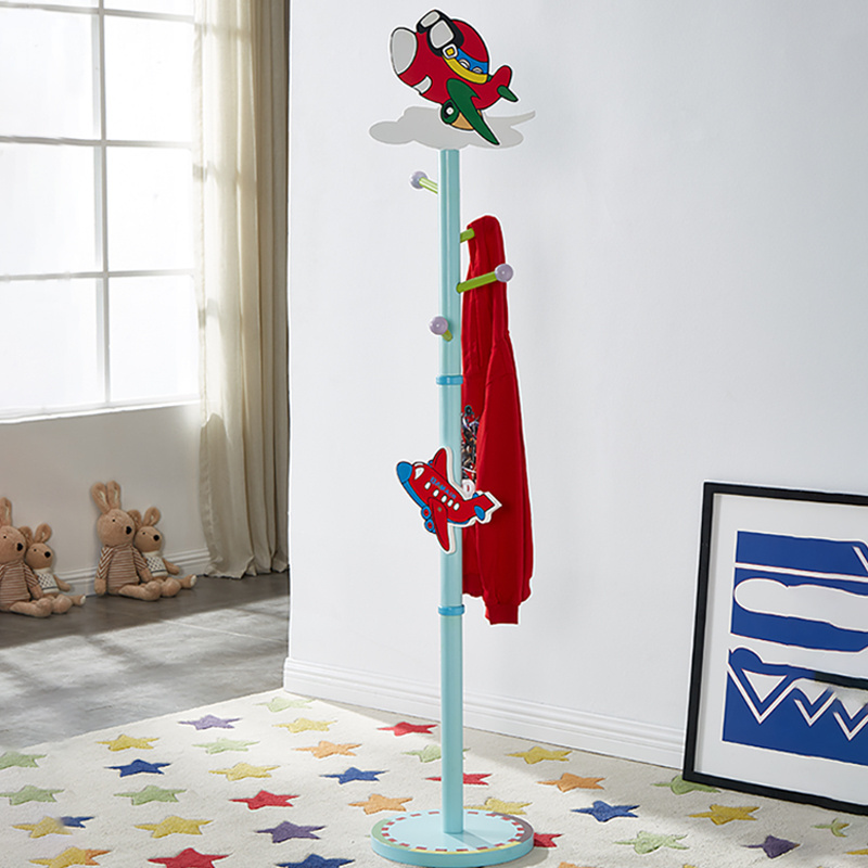 Multifunction wooden coat rack coat hanger stand hall tree for children kids bedroom entryway