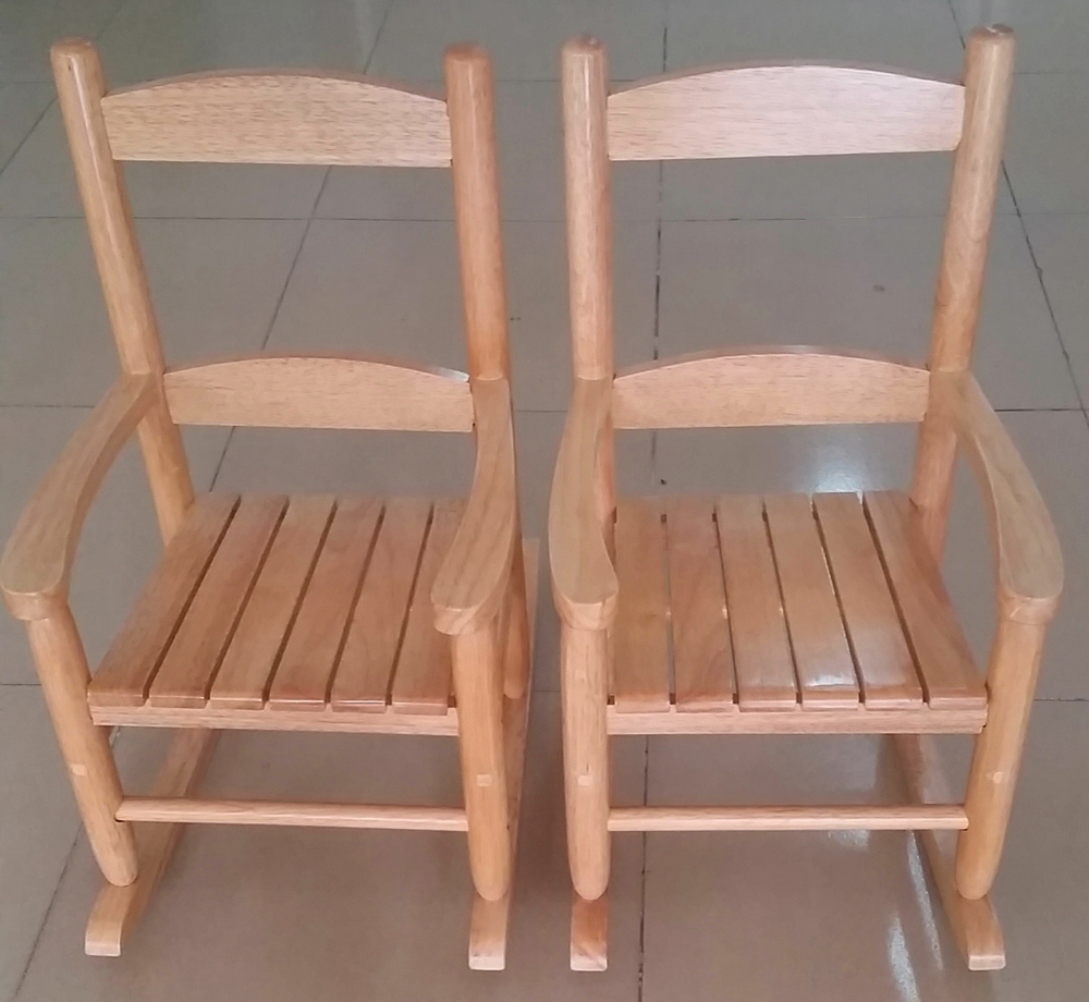 wooden chair kids rocking chair