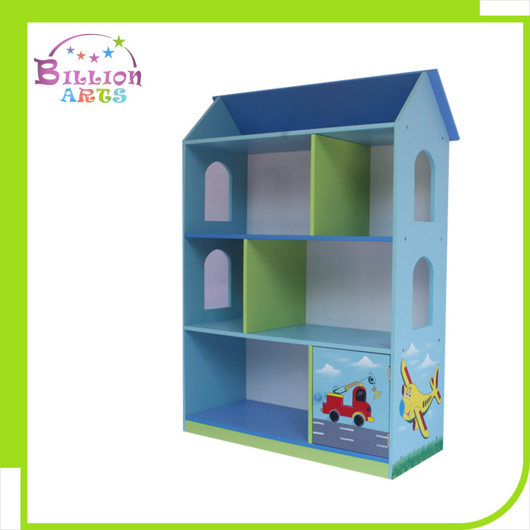 Kids furniture wooden kids bookcase book shelf with toy storage cabinet in kids bedroom