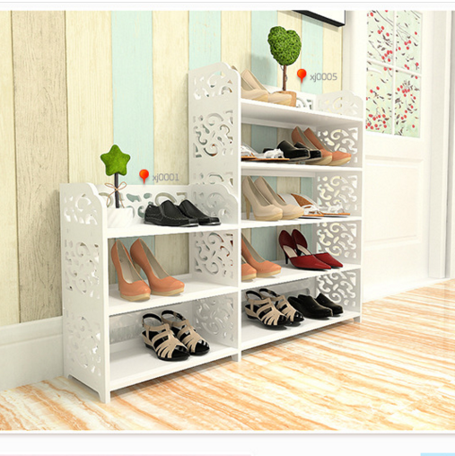 Home decoration furniture environmentally friendly simple white mdf shoe rack TY1011