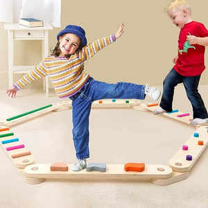 Wooden stepping stones balance for Kids step stone Furniture toy Toddler activity gym Balance Beam