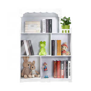 Kids Book and Toy Organizer Bookcase With Open Shelves Standing Bookshelf