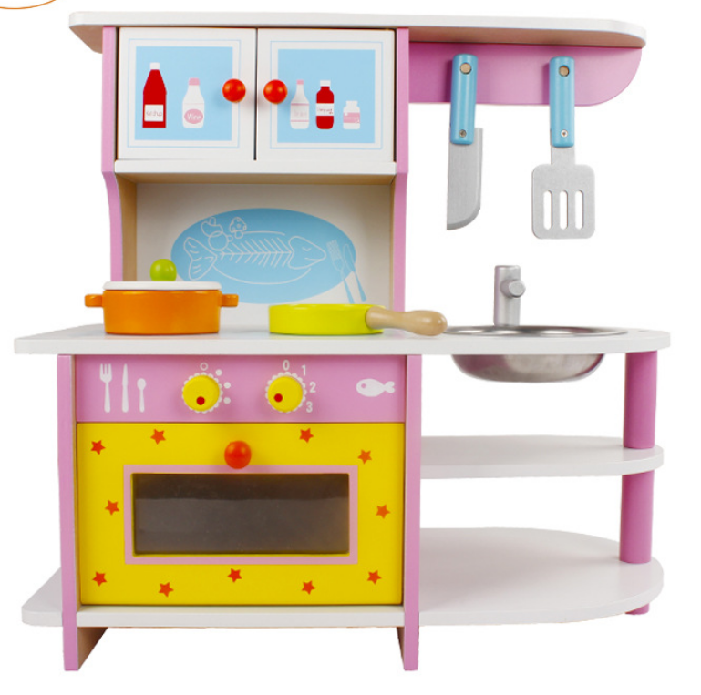 Wooden Kitchen Set Pretend Play Toys Cooking Chef Educational kids kitchen set toy